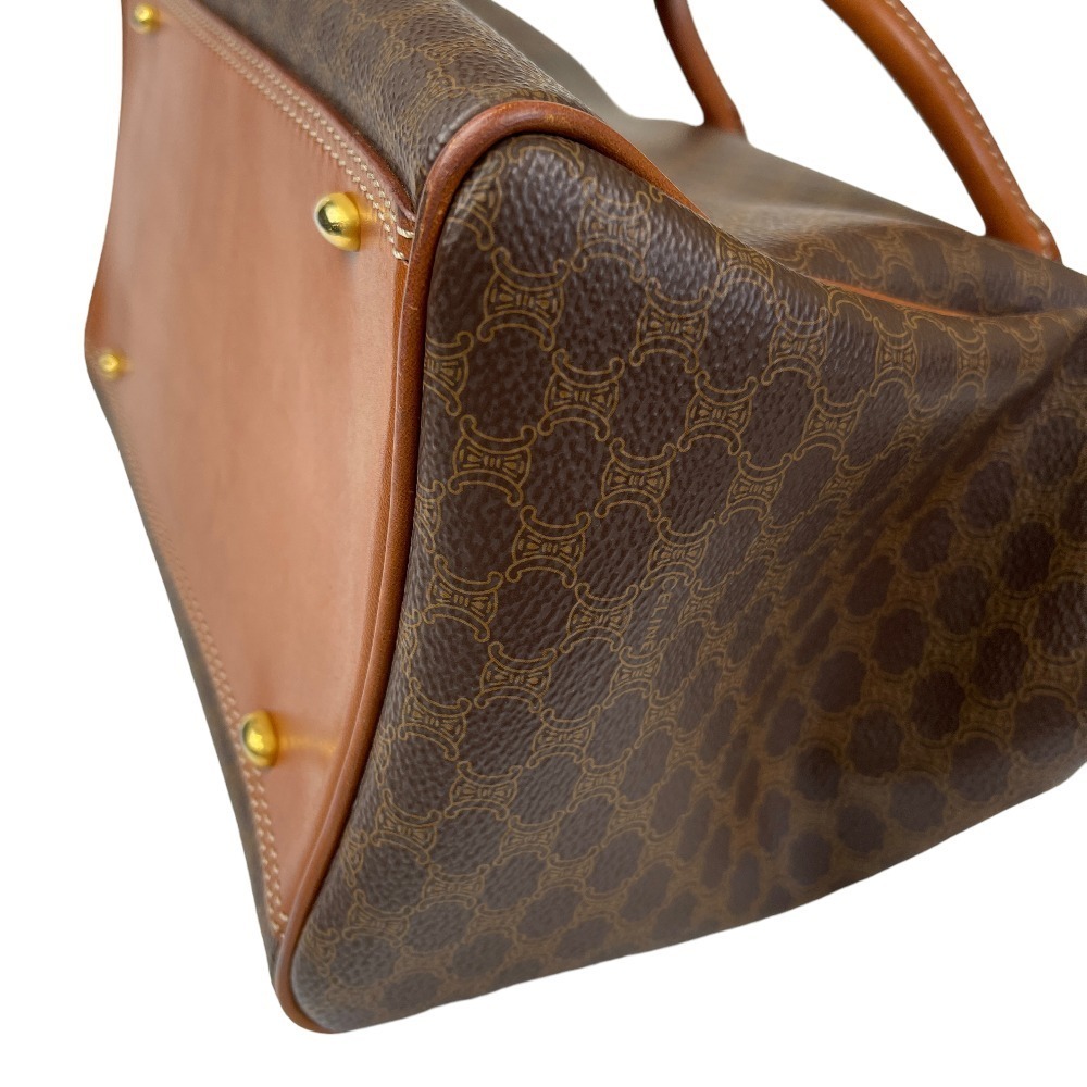 Celine Macadam Boston Bag Brown Beige Tan Some - Picture 9 of 10
